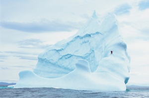 Climbing an iceburg, Labrador